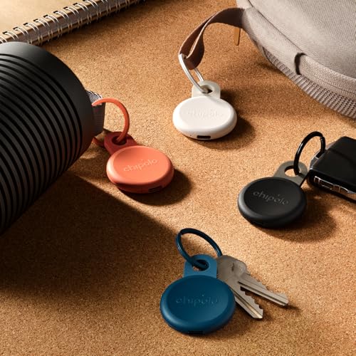 Chipolo Loop - Rechargeable Bluetooth Tracker for Key and Item Locator | Compatible with Apple or Google, Call Your Phone & Out of Range Alerts for Android (Charcoal)