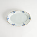 Floral Leaves Oval Dinner Plate