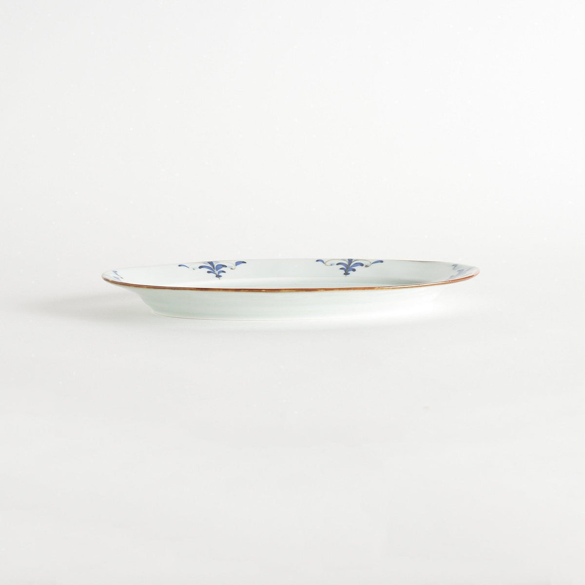 Floral Leaves Oval Dinner Plate