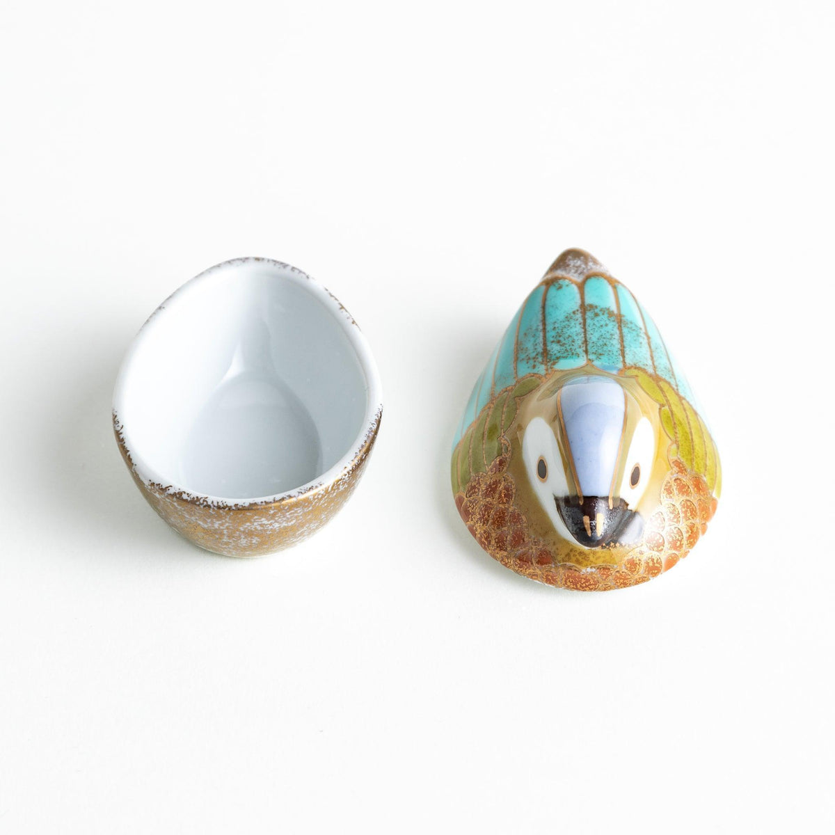 Golden Drake and Hen Condiment Bowl Set
