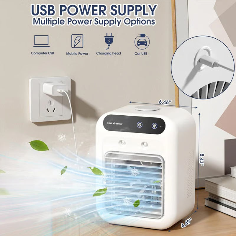 Mini Portable Air Conditioner with Cooling and Humidification Function