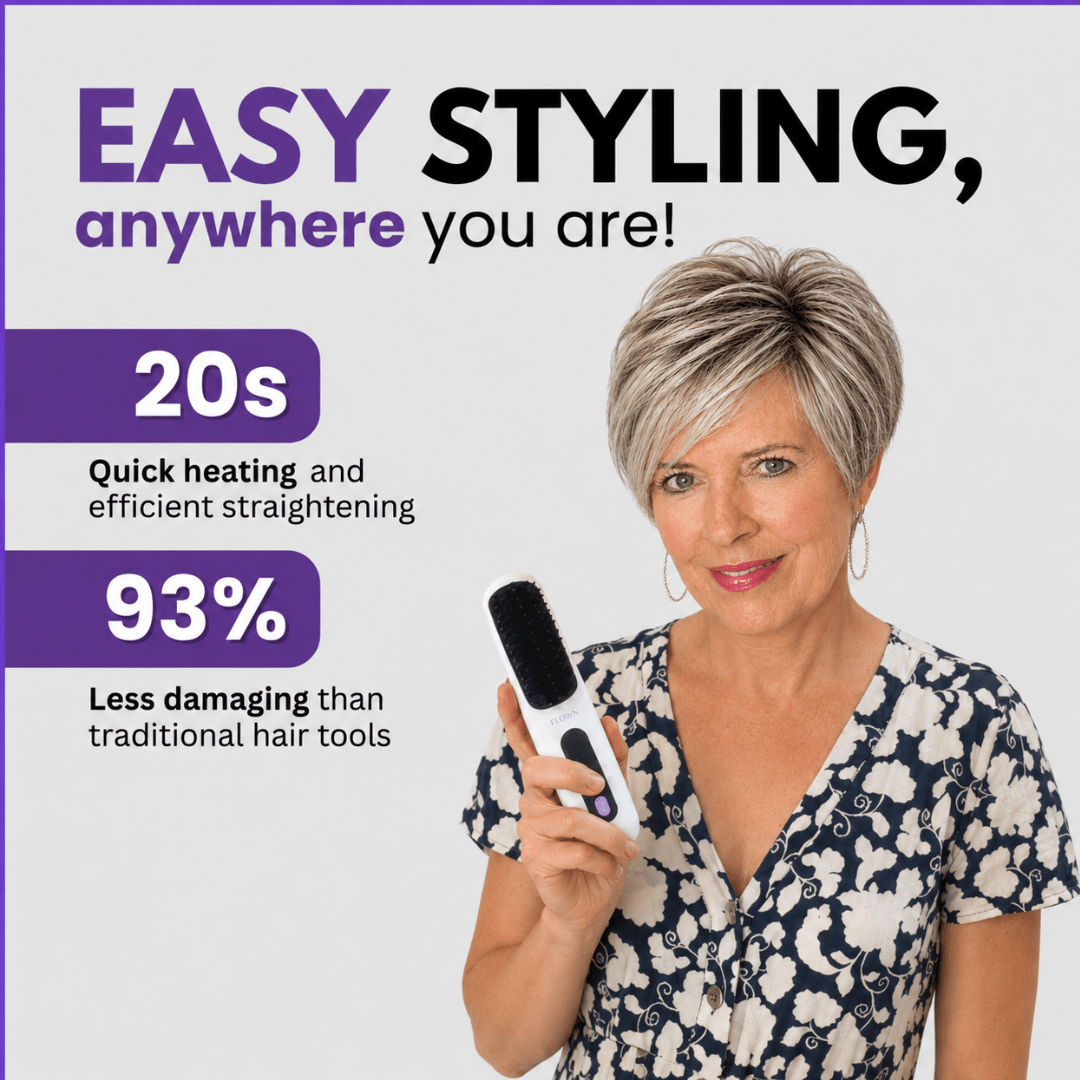 [NEW] FLOWN Portable Straightener Brush - GoBrush PRO
