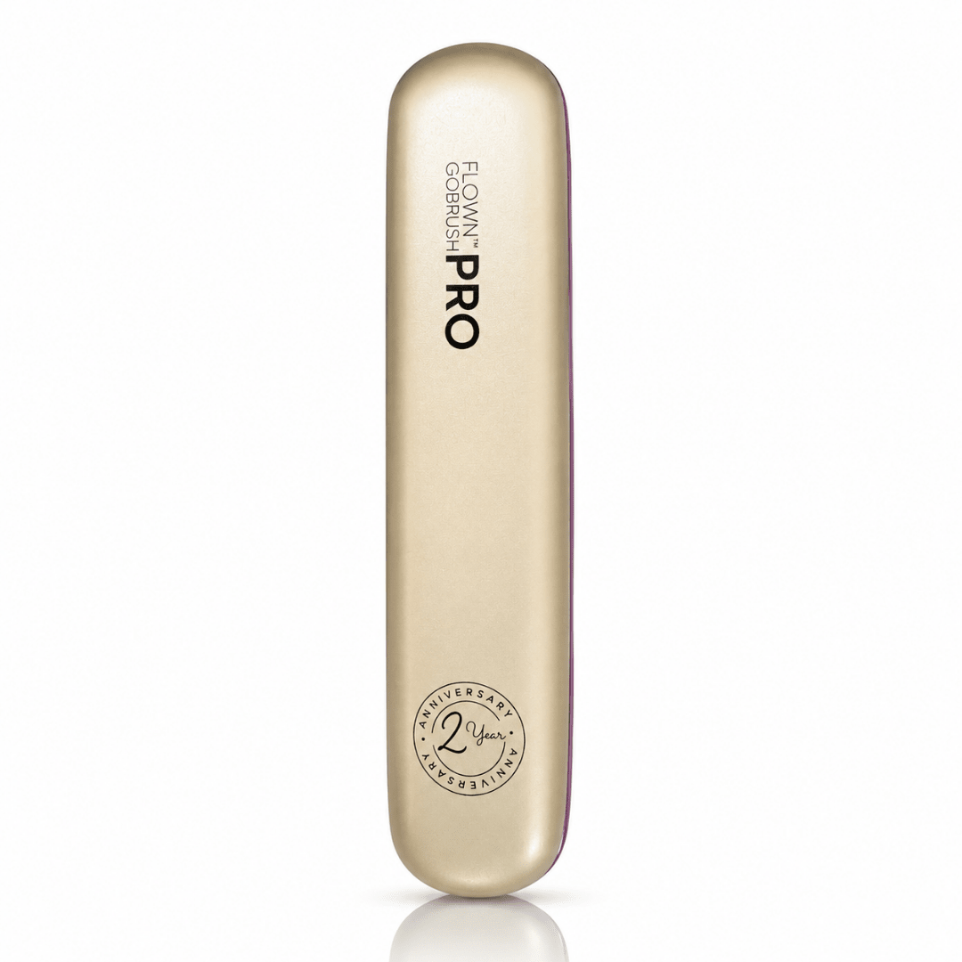 [NEW] FLOWN Portable Straightener Brush Gold - GoBrush PRO