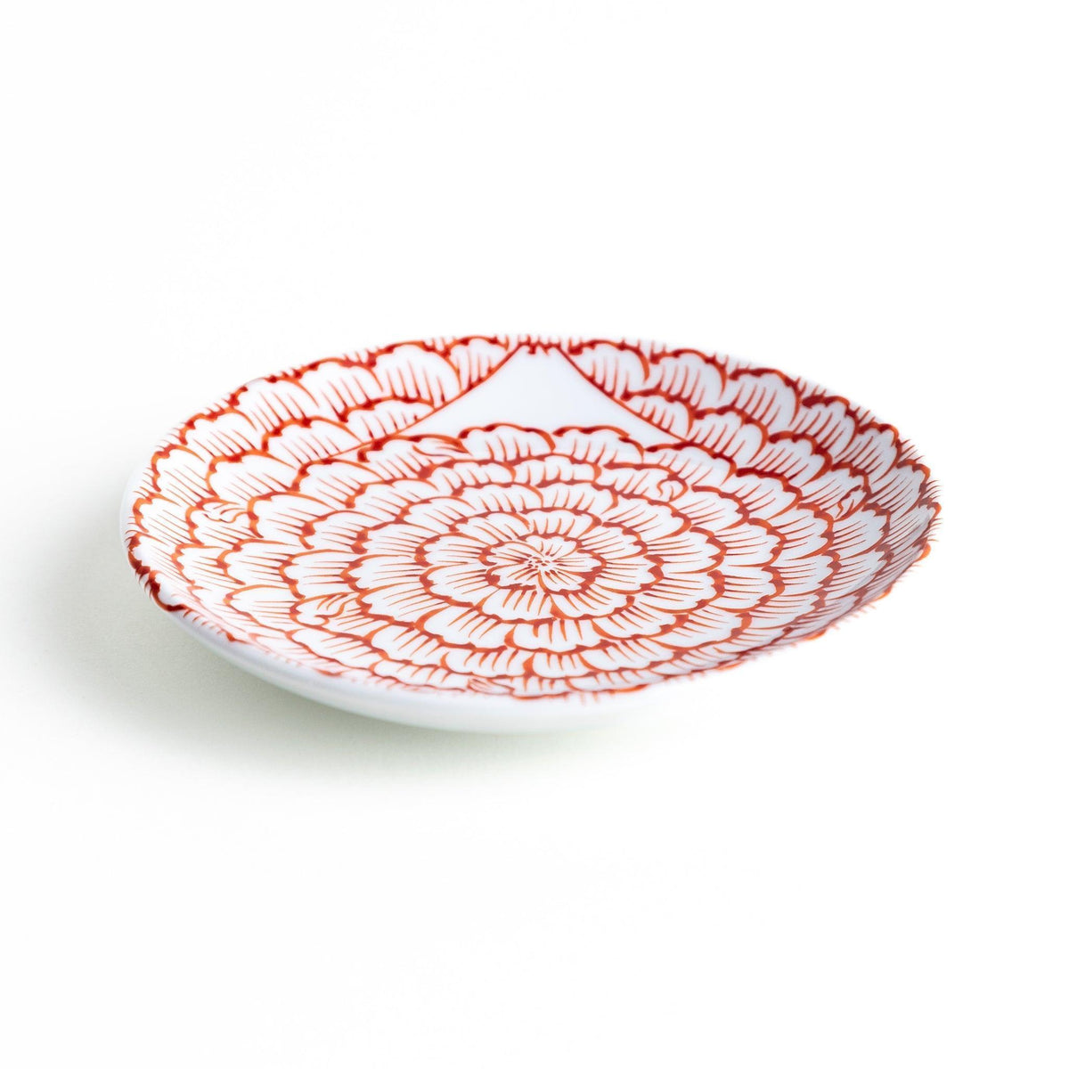 Red Petal Mount Fuji Sauce Dish