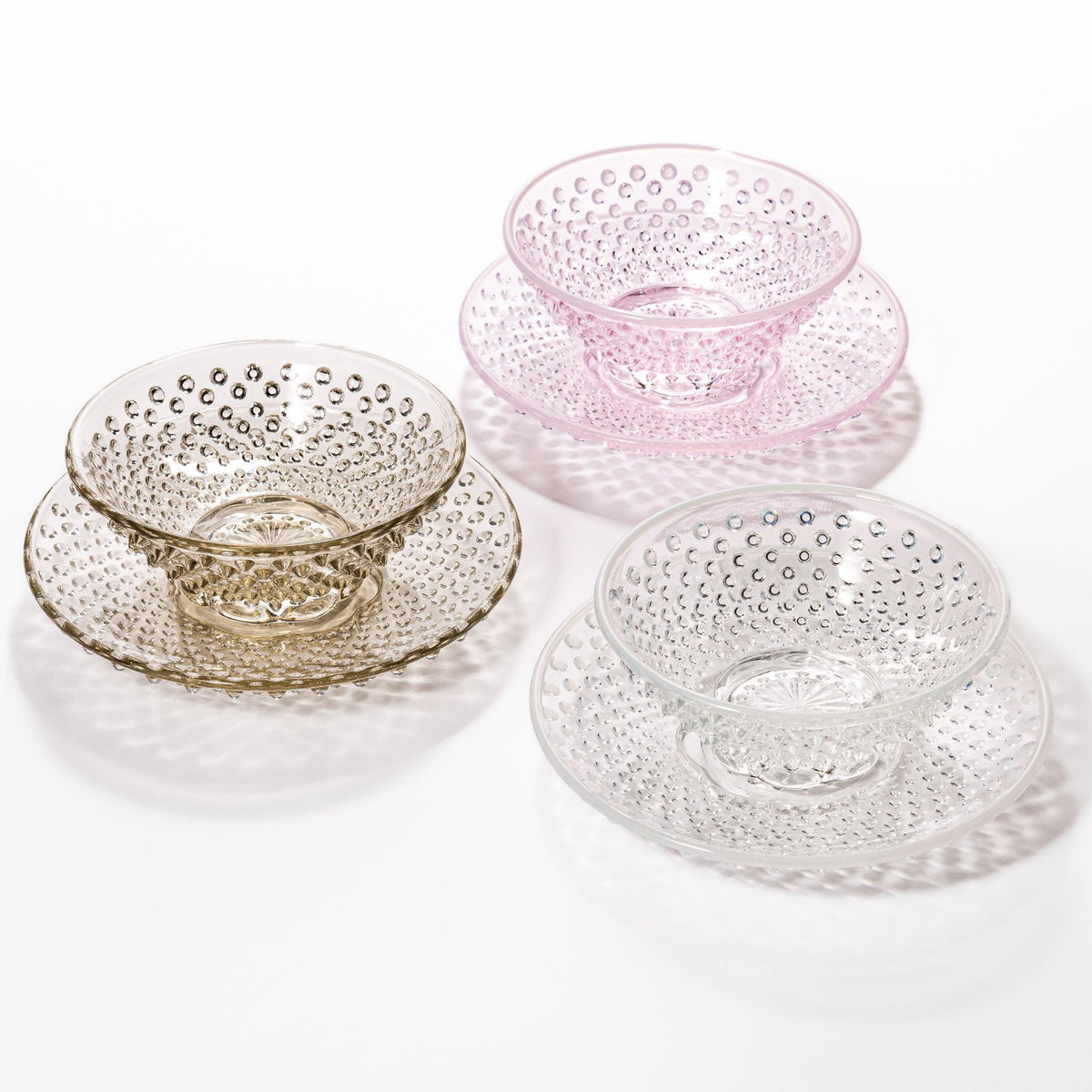 Snowflake Arare Dessert Bowl & Saucer Set
