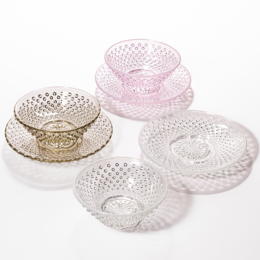 Snowflake Arare Dessert Bowl & Saucer Set