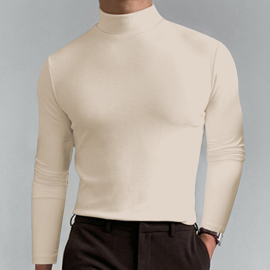 🔥HOT SALE 60% OFF🔥Mens High Neck Slim Fit Long Sleeve T-shirt