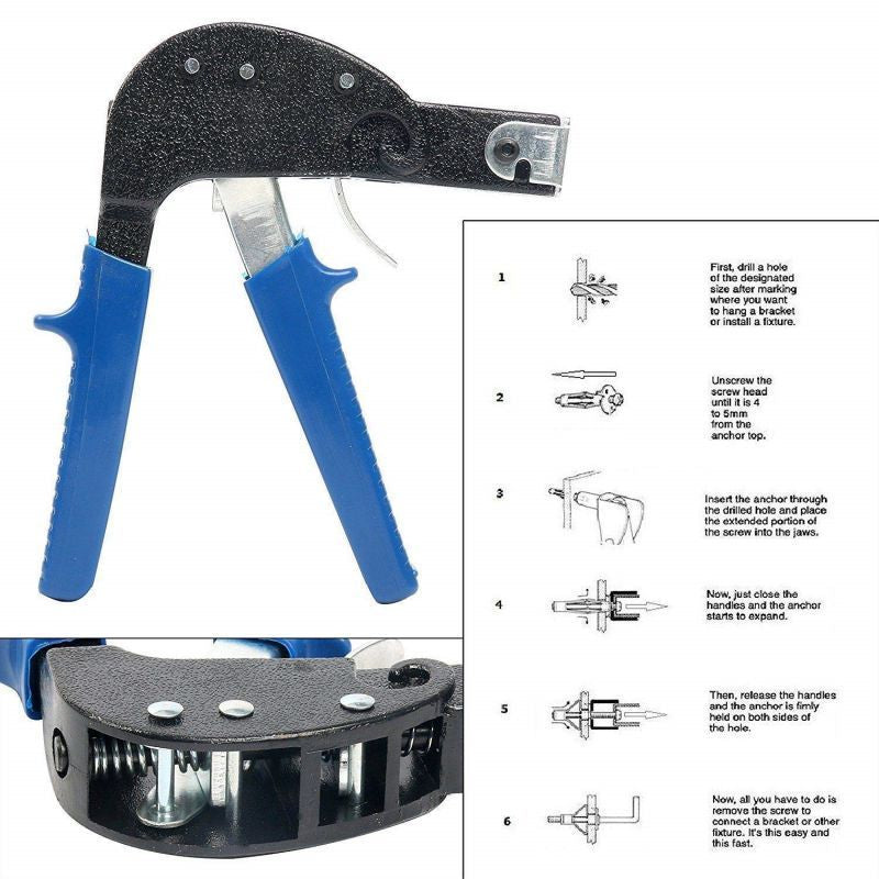Anchor Gun Metal Setting Tool For Hollow Wall Anchor Plasterboard Fixing