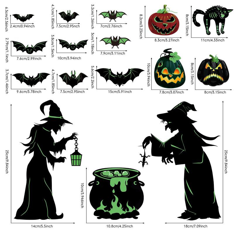 Glow in Dark Halloween Car Stickers
